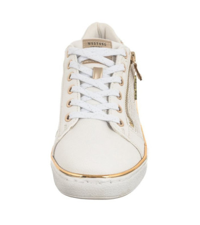 Mustang Białe/Złote 1300-312-111 (MU546-a) sneakers