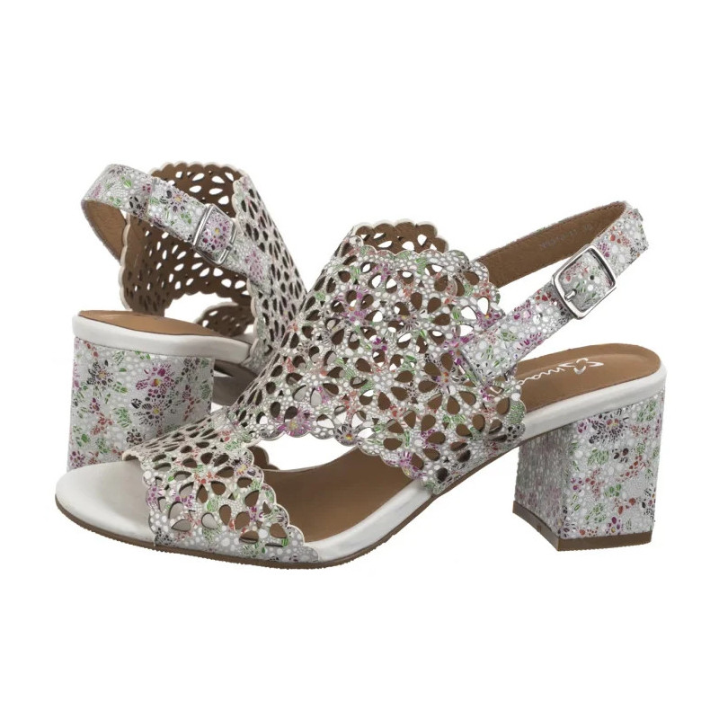 Maciejka Białe+Kwiaty N6518-11/00-1 (MA1207-c) shoes