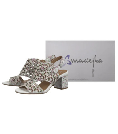 Maciejka Białe+Kwiaty N6518-11/00-1 (MA1207-c) shoes