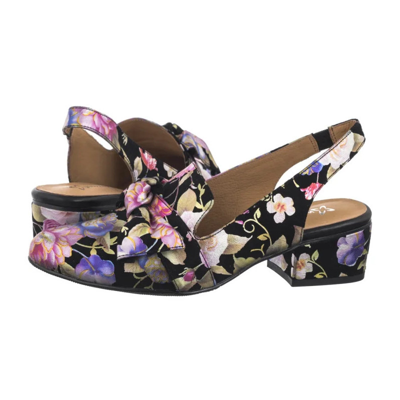 Maciejka Czarne w Kwiaty N6539-43/00-1 (MA1206-d) shoes