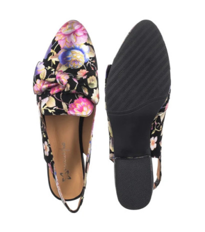 Maciejka Czarne w Kwiaty N6539-43/00-1 (MA1206-d) shoes