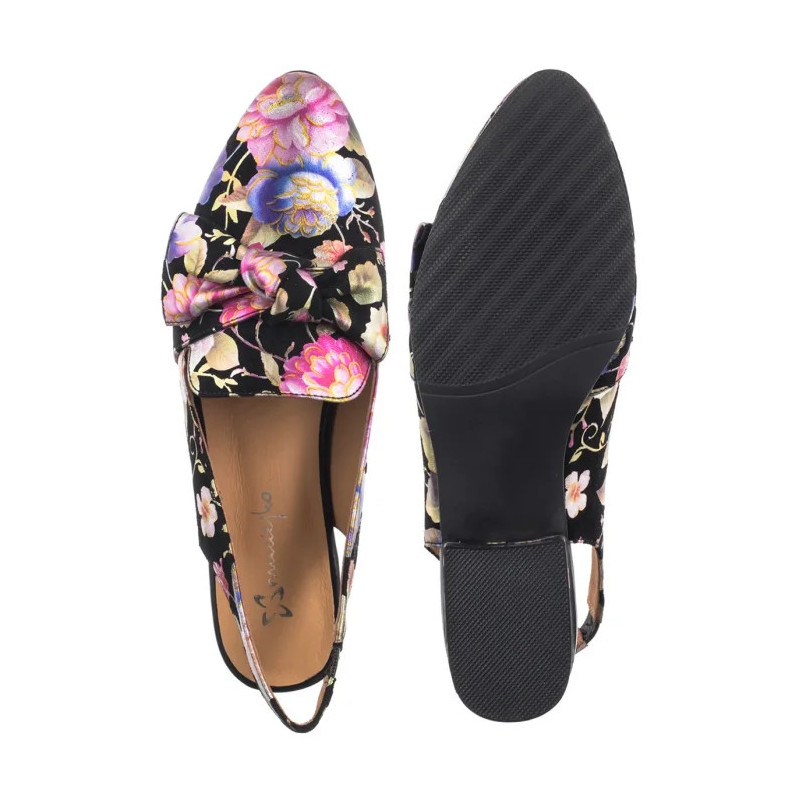 Maciejka Czarne w Kwiaty N6539-43/00-1 (MA1206-d) shoes