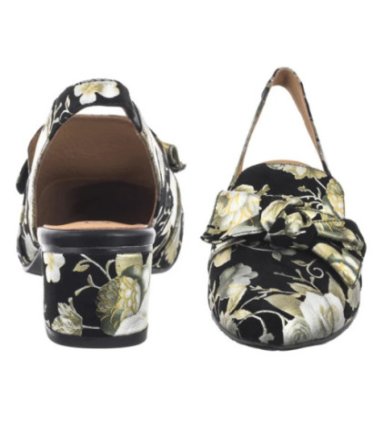 Maciejka Czarne w Kwiaty Złote N6539-44/00-1 (MA1206-e) shoes