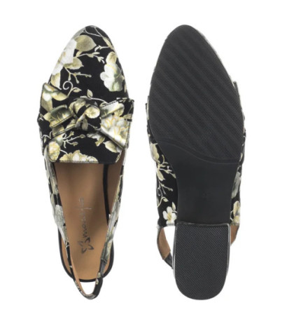 Maciejka Czarne w Kwiaty Złote N6539-44/00-1 (MA1206-e) shoes