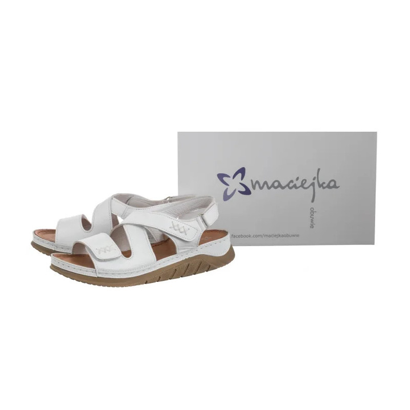 Maciejka Białe L4496-11/00-1 (MA1220-c) sandals