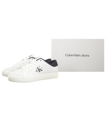 Calvin Klein Classic Cupsole Lowlaceup Lth Wn Bright White/Black YW0YW01444 0GM (CK511-a) shoes