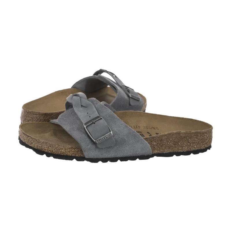 Birkenstock Oita Braided Basalt Gray 1029121 (BK264-b) Women's Shoes/Flip Flops