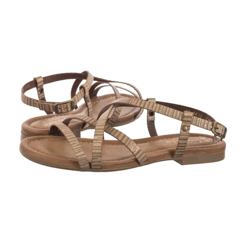 Maciejka Beżowe/Złote 06635-04/00-0 (MA1225-c) sandals