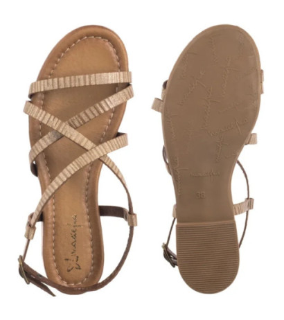 Maciejka Beżowe/Złote 06635-04/00-0 (MA1225-c) sandals