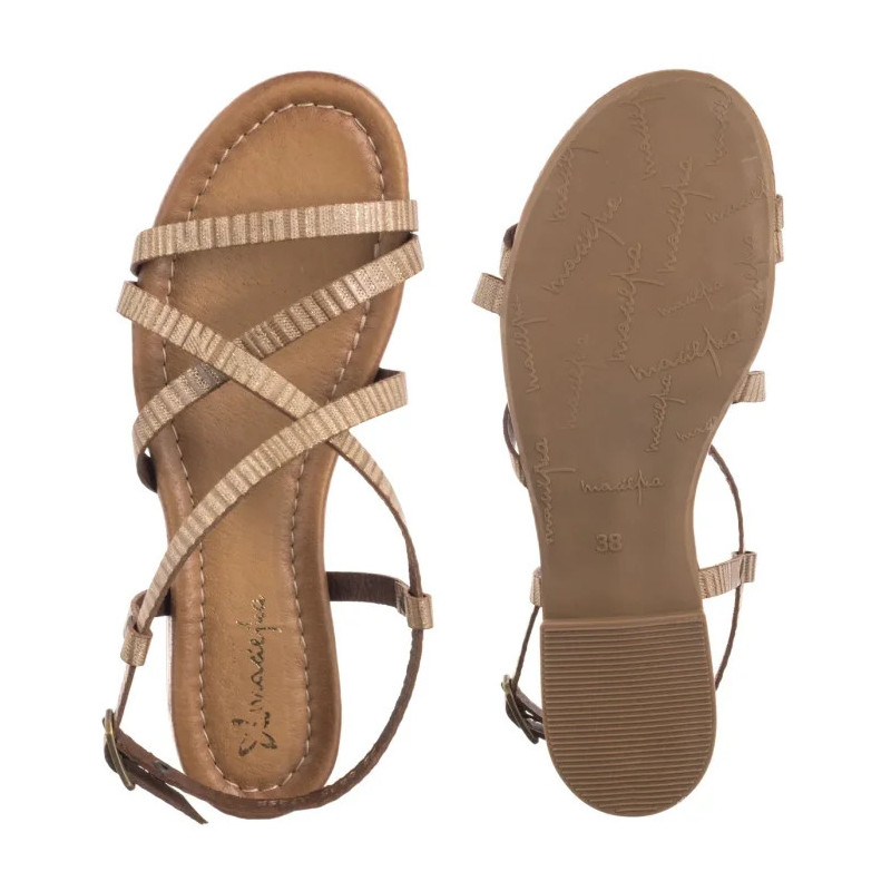 Maciejka Beżowe/Złote 06635-04/00-0 (MA1225-c) sandals