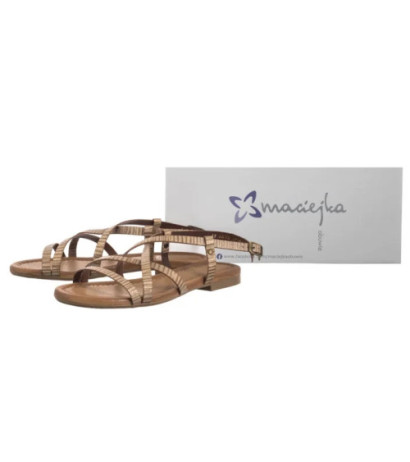 Maciejka Beżowe/Złote 06635-04/00-0 (MA1225-c) sandals