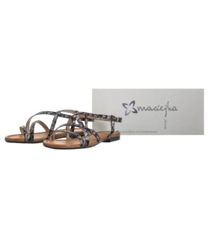 Maciejka Brąz+Srebro 06635-05/00-0 (MA1225-d) sandals