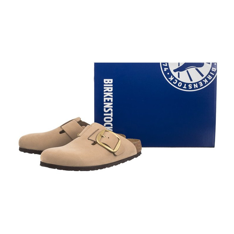 Birkenstock Boston Big Buckle Sandcastle 1028052 (BK267-a) Women's Shoes/Flip Flops