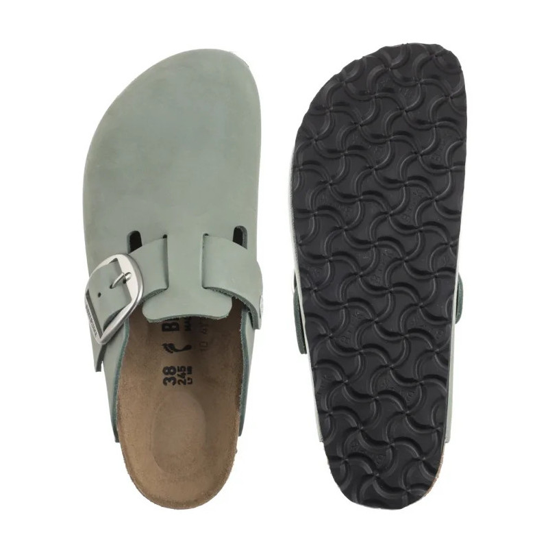 Birkenstock Boston Big Buckle Pure Sage 1029303 (BK267-d) Women's Shoes/Flip Flops