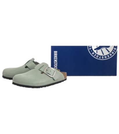 Birkenstock Boston Big Buckle Pure Sage 1029303 (BK267-d) Women's Shoes/Flip Flops