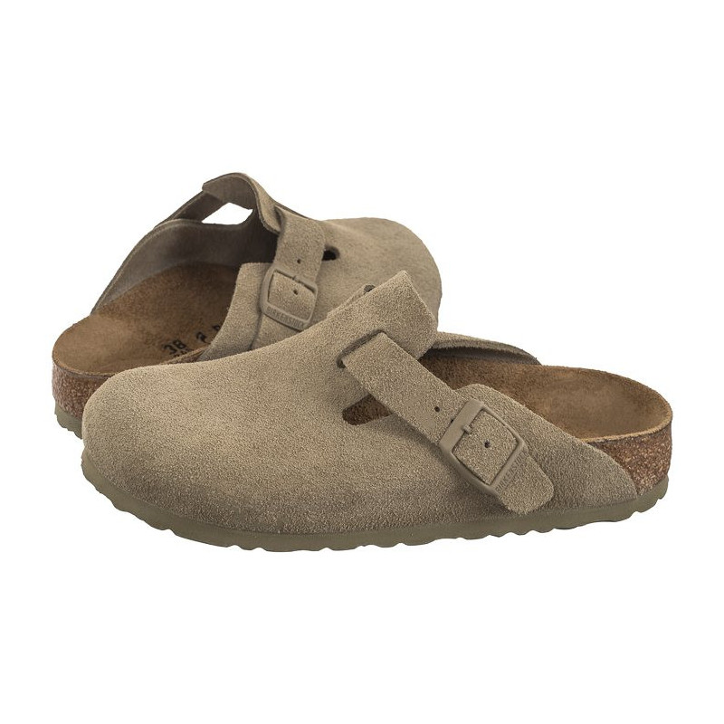Birkenstock Boston BS Faded Khaki 1025844 (BK275-a) Women's Shoes/Flip Flops