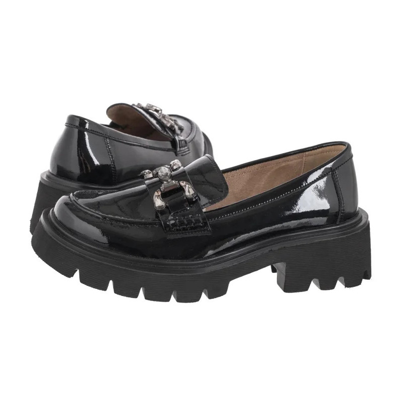 Filippo Czarne Lakierowane DP6475/24 BK L (FO111-a) shoes