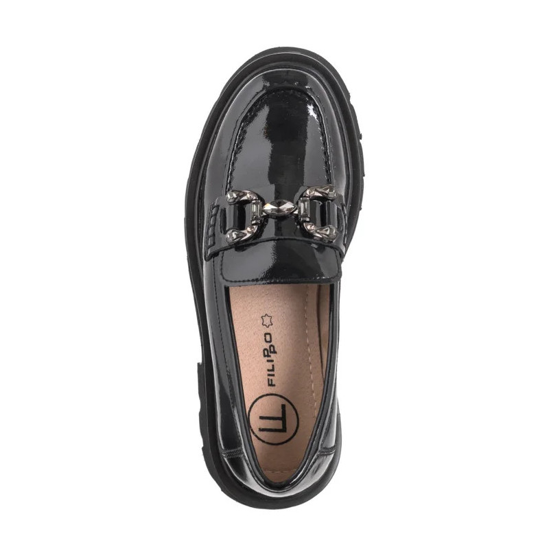 Filippo Czarne Lakierowane DP6475/24 BK L (FO111-a) shoes
