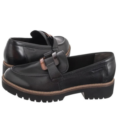Tamaris Czarne 1-24722-43 003 Black Leather (TM513-a) shoes