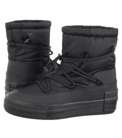 Calvin Klein Vulc Flatform Snow Boot Wn Triple Black YW0YW01591 0GJ (CK580-a) shoes
