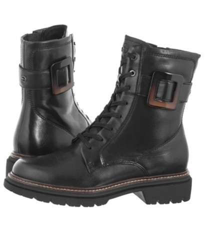 Tamaris Czarne 1-25221-43 003 Black Leather (TM514-a) shoes