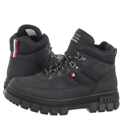 Tommy Hilfiger Lace-Up Bootie Black T3X5-33707-1492999 (TH1201-a) shoes