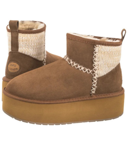 EMU Australia Stinger Knit Flatform Chestnut W13143 (EM515-a) shoes