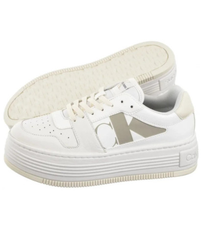 Calvin Klein Bold Flatf Low Laceup Mix Nbs BrightWhite/Creamy White YW0YW01641 0LD (CK603-a) shoes