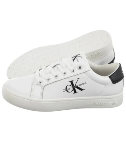 Calvin Klein Classic Cupsole Laceup Bright White/Black YW0YW01269 YBR (CK608-a) shoes