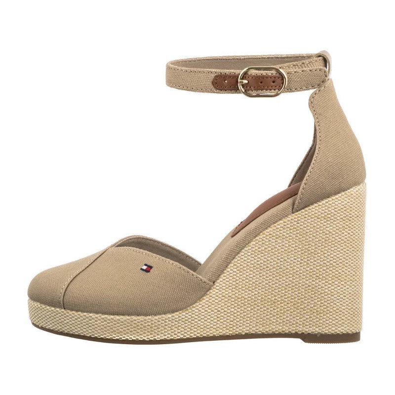 Tommy Hilfiger Flag High Wedge Espad Closed Toe Horeradish FW0FW08494 ACC (TH1261-a) shoes