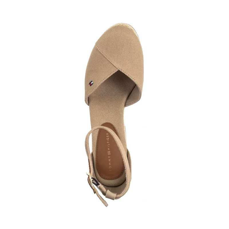 Tommy Hilfiger Flag High Wedge Espad Closed Toe Horeradish FW0FW08494 ACC (TH1261-a) shoes