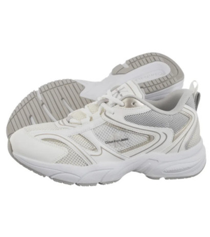 Calvin Klein Retro Tennis Mesh Ml Bright White/Silver YW0YW01807 0LI (CK610-b) sports Shoes