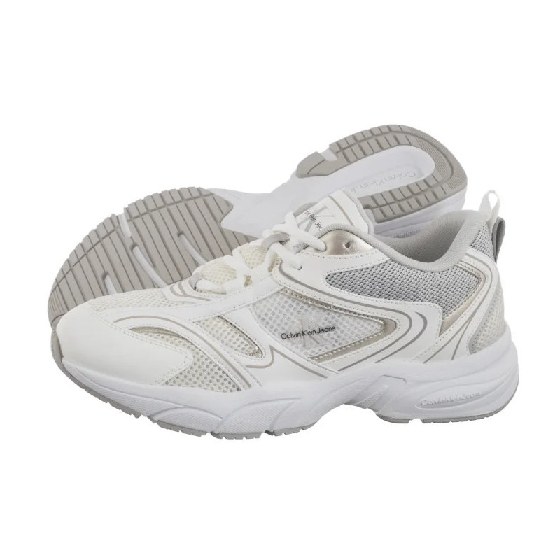 Calvin Klein Retro Tennis Mesh Ml Bright White/Silver YW0YW01807 0LI (CK610-b) sports Shoes