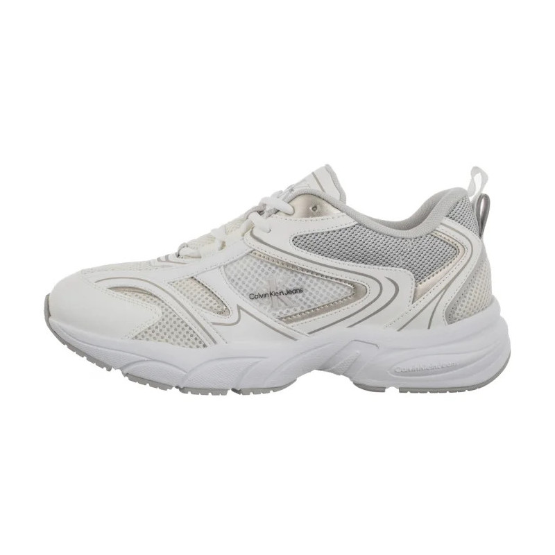Calvin Klein Retro Tennis Mesh Ml Bright White/Silver YW0YW01807 0LI (CK610-b) sports Shoes