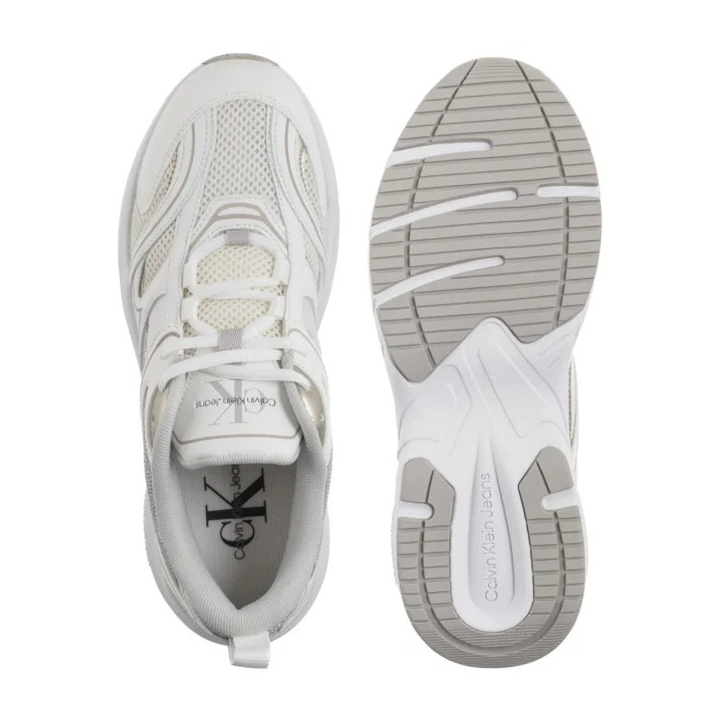 Calvin Klein Retro Tennis Mesh Ml Bright White/Silver YW0YW01807 0LI (CK610-b) sports Shoes