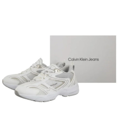 Calvin Klein Retro Tennis Mesh Ml Bright White/Silver YW0YW01807 0LI (CK610-b) sports Shoes