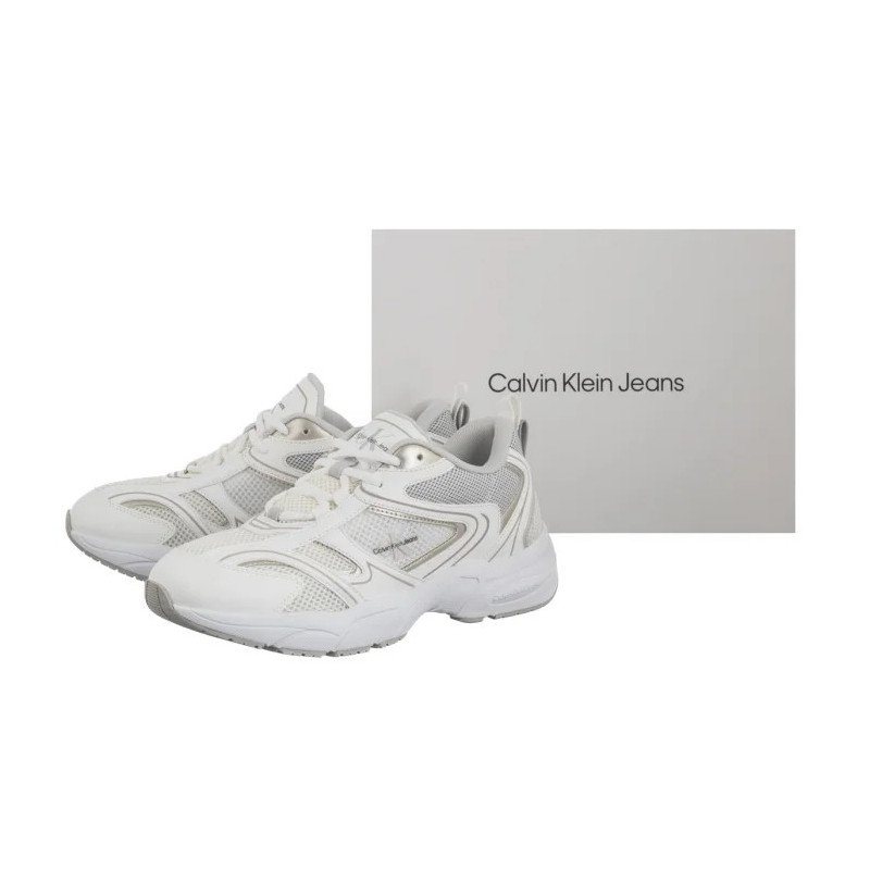 Calvin Klein Retro Tennis Mesh Ml Bright White/Silver YW0YW01807 0LI (CK610-b) sports Shoes