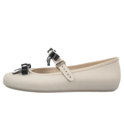 Melissa Soft Ballerina Bow AD 35971/BE620 Beige/Black (ML339-a) ballerinas