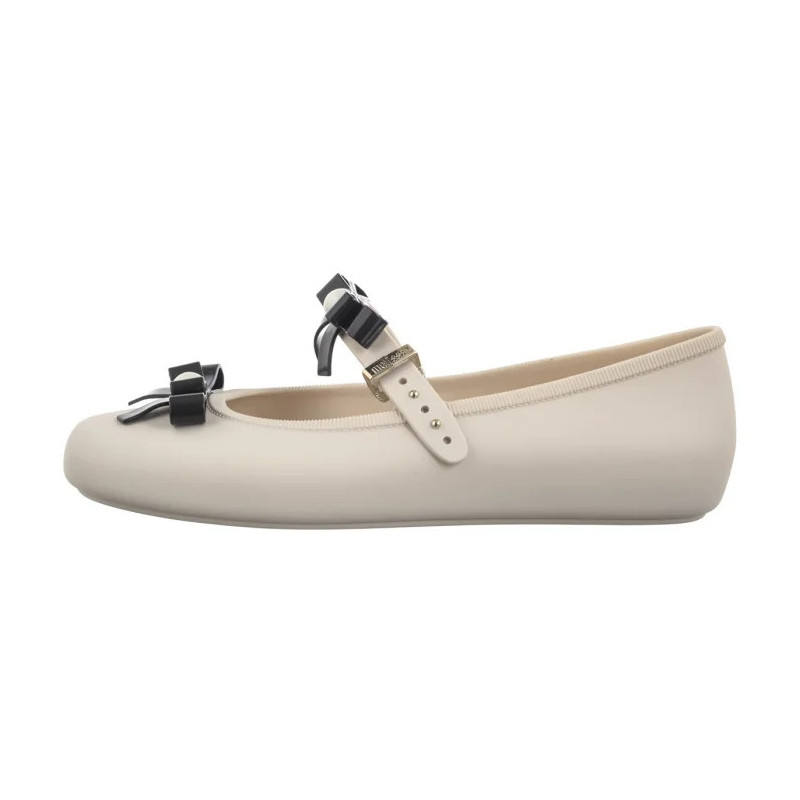 Melissa Soft Ballerina Bow AD 35971/BE620 Beige/Black (ML339-a) ballerinas