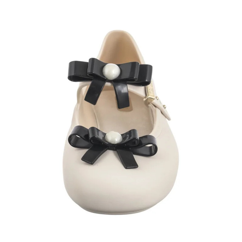 Melissa Soft Ballerina Bow AD 35971/BE620 Beige/Black (ML339-a) ballerinas