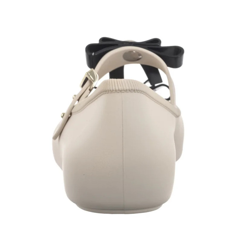 Melissa Soft Ballerina Bow AD 35971/BE620 Beige/Black (ML339-a) ballerinas