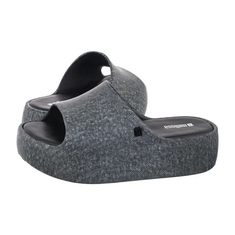 Melissa Free Platform Slide Denim AD 36149/BG691 Black Jeans (ML345-a) shoes