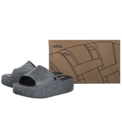 Melissa Free Platform Slide Denim AD 36149/BG691 Black Jeans (ML345-a) shoes