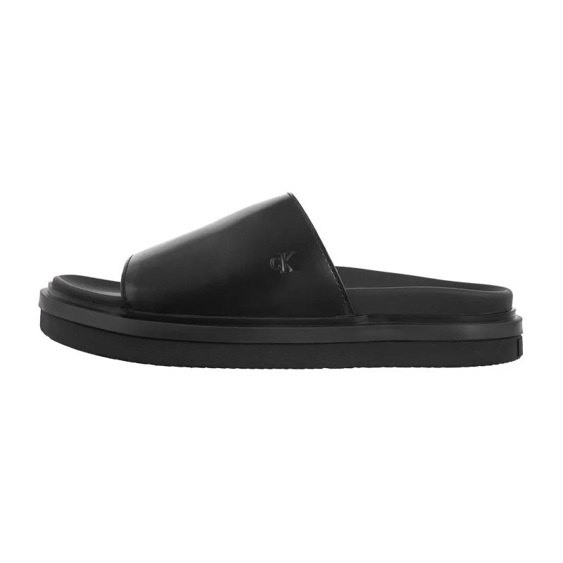 Calvin Klein Flat Molded Sandal Slide Triple Black YW0YW01710 0GJ (CK628-a) Women's Shoes/Flip Flops