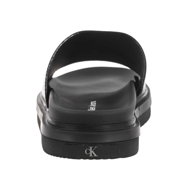 Calvin Klein Flat Molded Sandal Slide Triple Black YW0YW01710 0GJ (CK628-a) Women's Shoes/Flip Flops