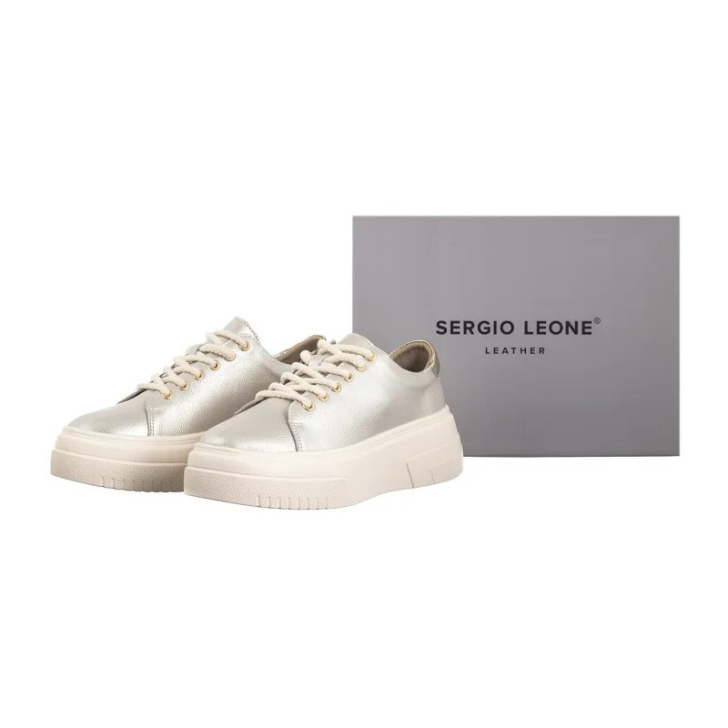 Sergio Leone Srebrne SP 101 (SL562-b) shoes