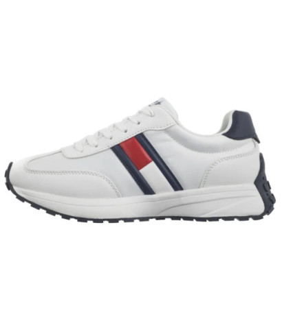 Tommy Hilfiger Flag Low Cut Lace-Up Sneaker White/Blue T3X9-33877-1695X336 (TH1287-a) sports Shoes