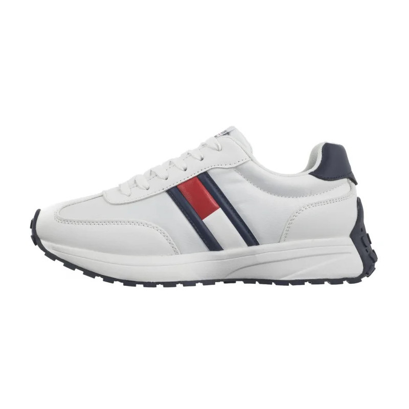 Tommy Hilfiger Flag Low Cut Lace-Up Sneaker White/Blue T3X9-33877-1695X336 (TH1287-a) sports Shoes