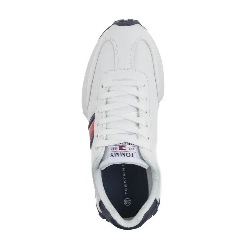 Tommy Hilfiger Flag Low Cut Lace-Up Sneaker White/Blue T3X9-33877-1695X336 (TH1287-a) sports Shoes