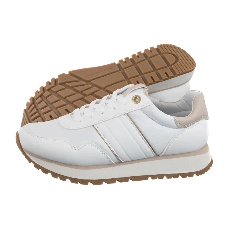 Tommy Hilfiger Low Cut Lace-Up Sneaker White/Beige T3A9-33758-1695X223 (TH1288-a) sports Shoes